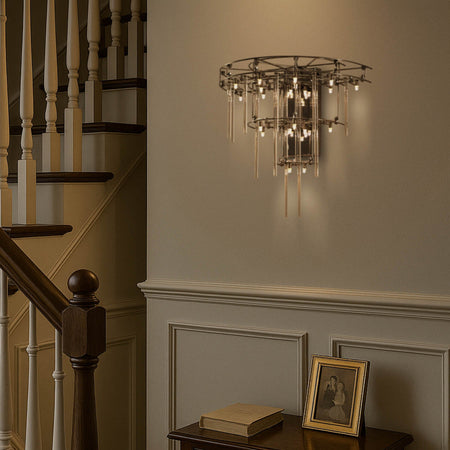Aura Tiered Glass Rod Wall Sconce