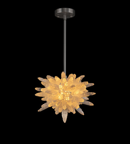 Crystalline Natural Selenite Cluster Pendant