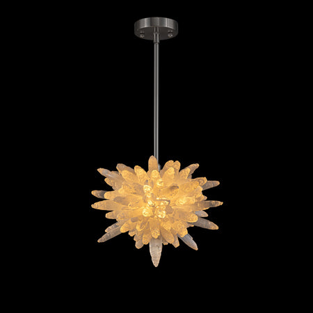 Crystalline Natural Selenite Cluster Pendant