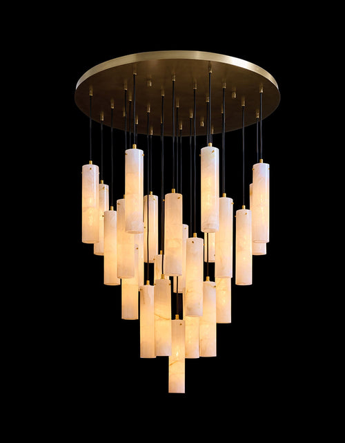 Load image into Gallery viewer, Pluvia Alabaster Cascade Chandelier
