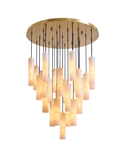 Load image into Gallery viewer, Pluvia Alabaster Cascade Chandelier
