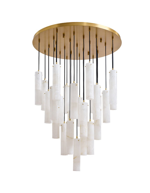 Load image into Gallery viewer, Pluvia Alabaster Cascade Chandelier
