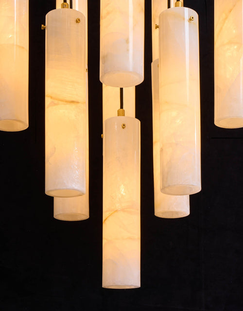 Load image into Gallery viewer, Pluvia Alabaster Cascade Chandelier
