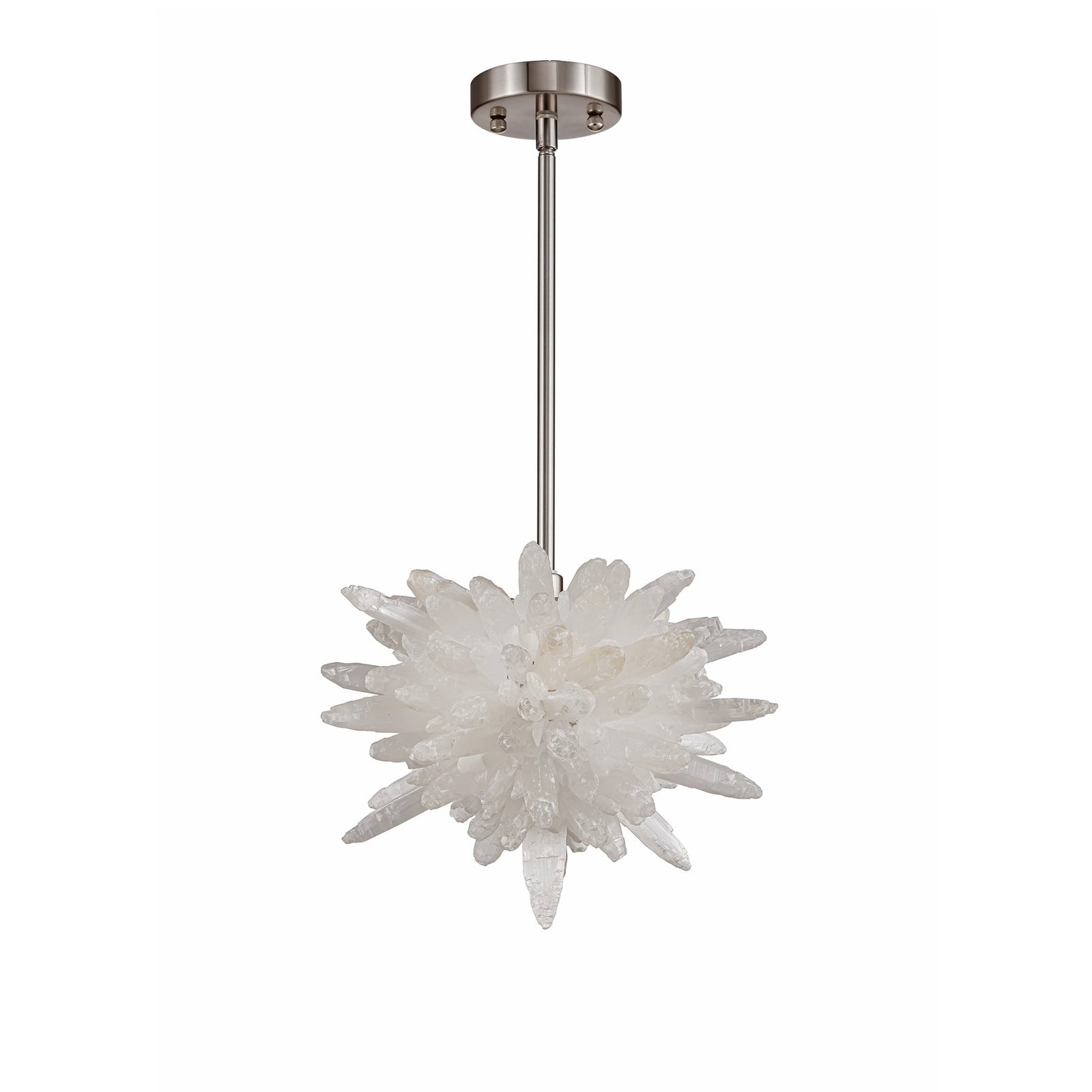 Crystalline Natural Selenite Cluster Pendant