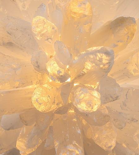 Crystalline Natural Selenite Cluster Pendant