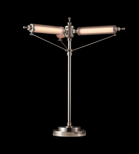 Aurora Adjustable Arm Ribbed Glass Table Lamp