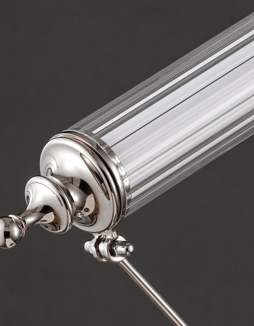 Load image into Gallery viewer, Aurora Adjustable Arm Ribbed Glass Table Lamp

