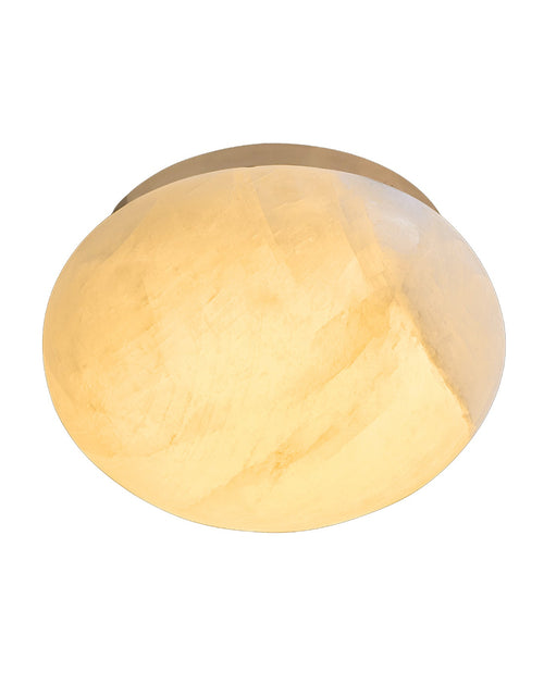 Load image into Gallery viewer, Calista Natural Calcite Stone Dome Flush Mount

