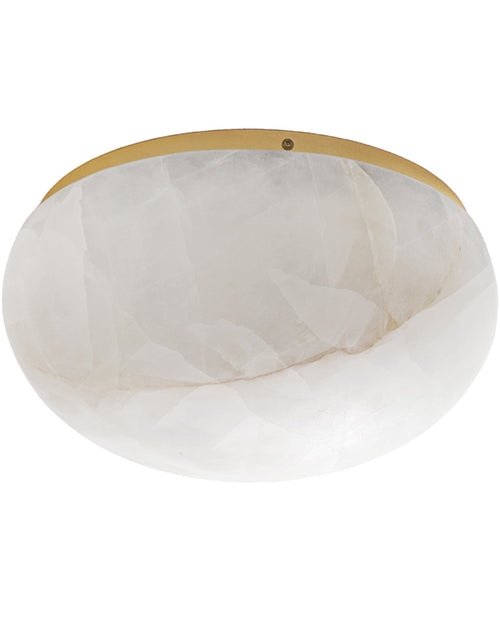 Load image into Gallery viewer, Calista Natural Calcite Stone Dome Flush Mount
