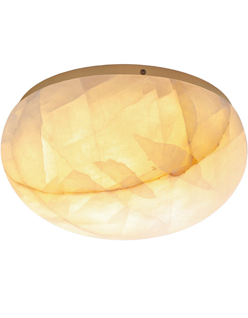 Load image into Gallery viewer, Calista Natural Calcite Stone Dome Flush Mount

