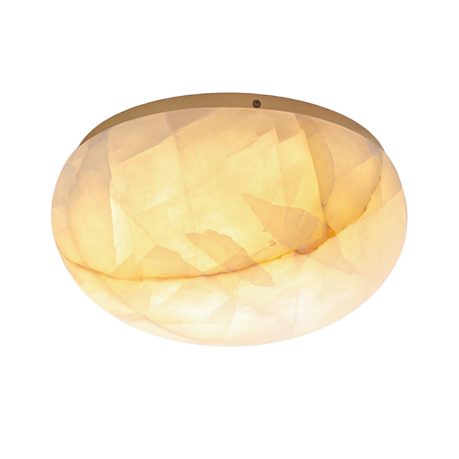 Calista Natural Calcite Stone Dome Flush Mount