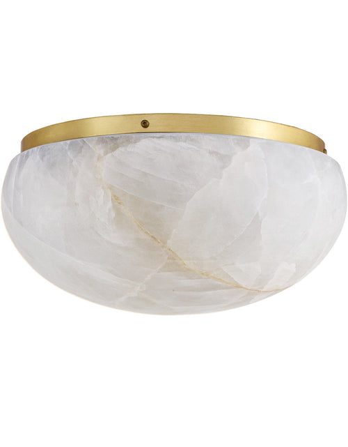 Load image into Gallery viewer, Calista Natural Calcite Stone Dome Flush Mount
