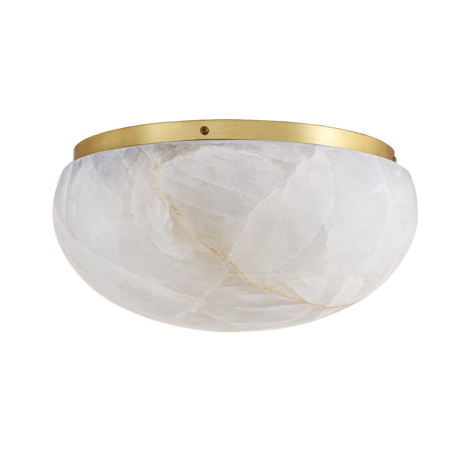 Calista Natural Calcite Stone Dome Flush Mount
