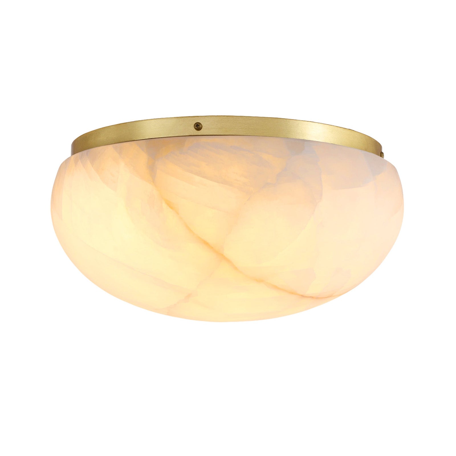 Calista Natural Calcite Stone Dome Flush Mount
