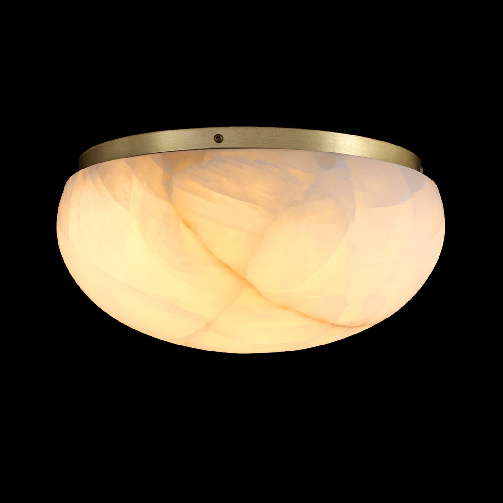 Calista Natural Calcite Stone Dome Flush Mount
