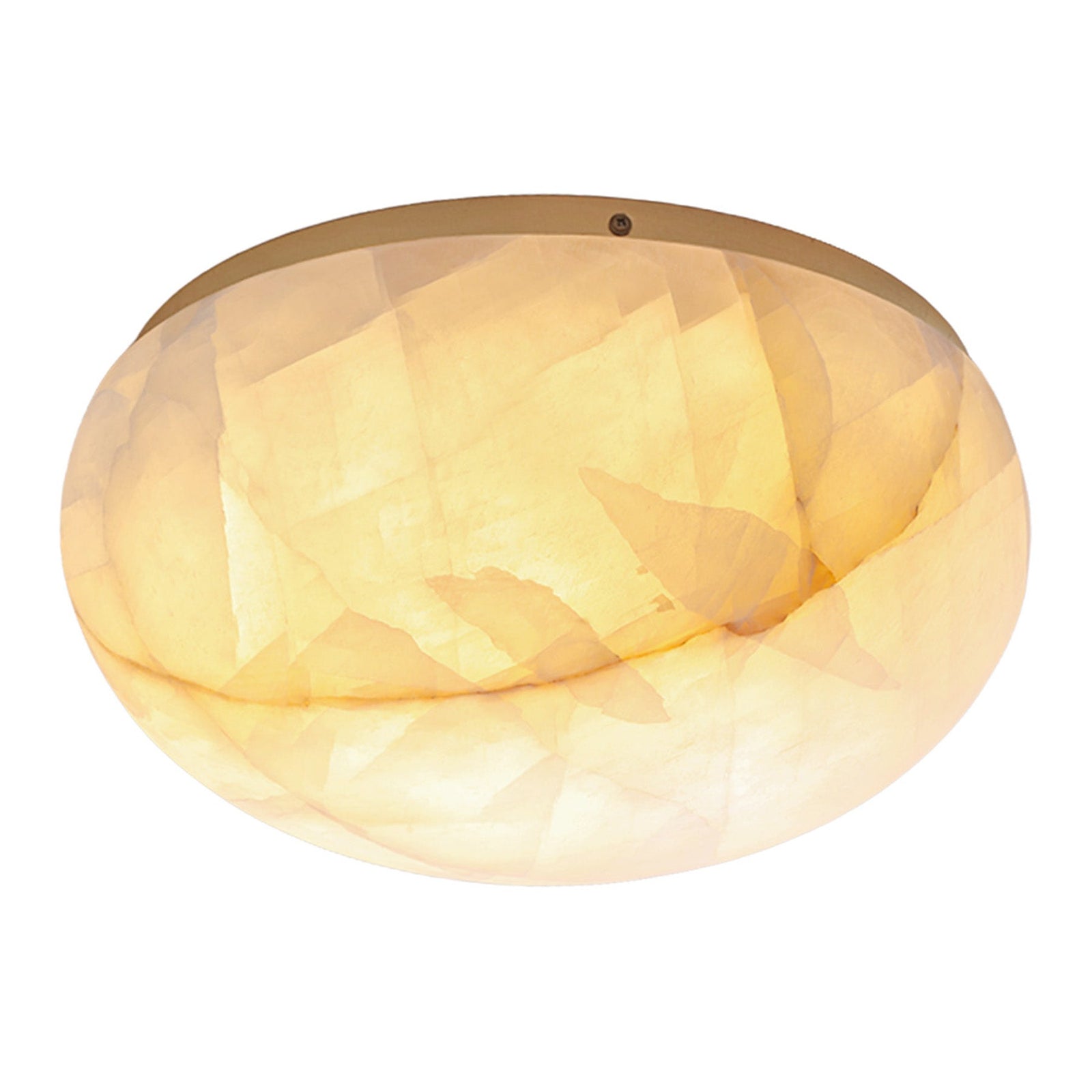Calista Natural Calcite Stone Dome Flush Mount