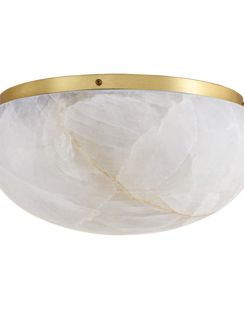 Load image into Gallery viewer, Calista Natural Calcite Stone Dome Flush Mount
