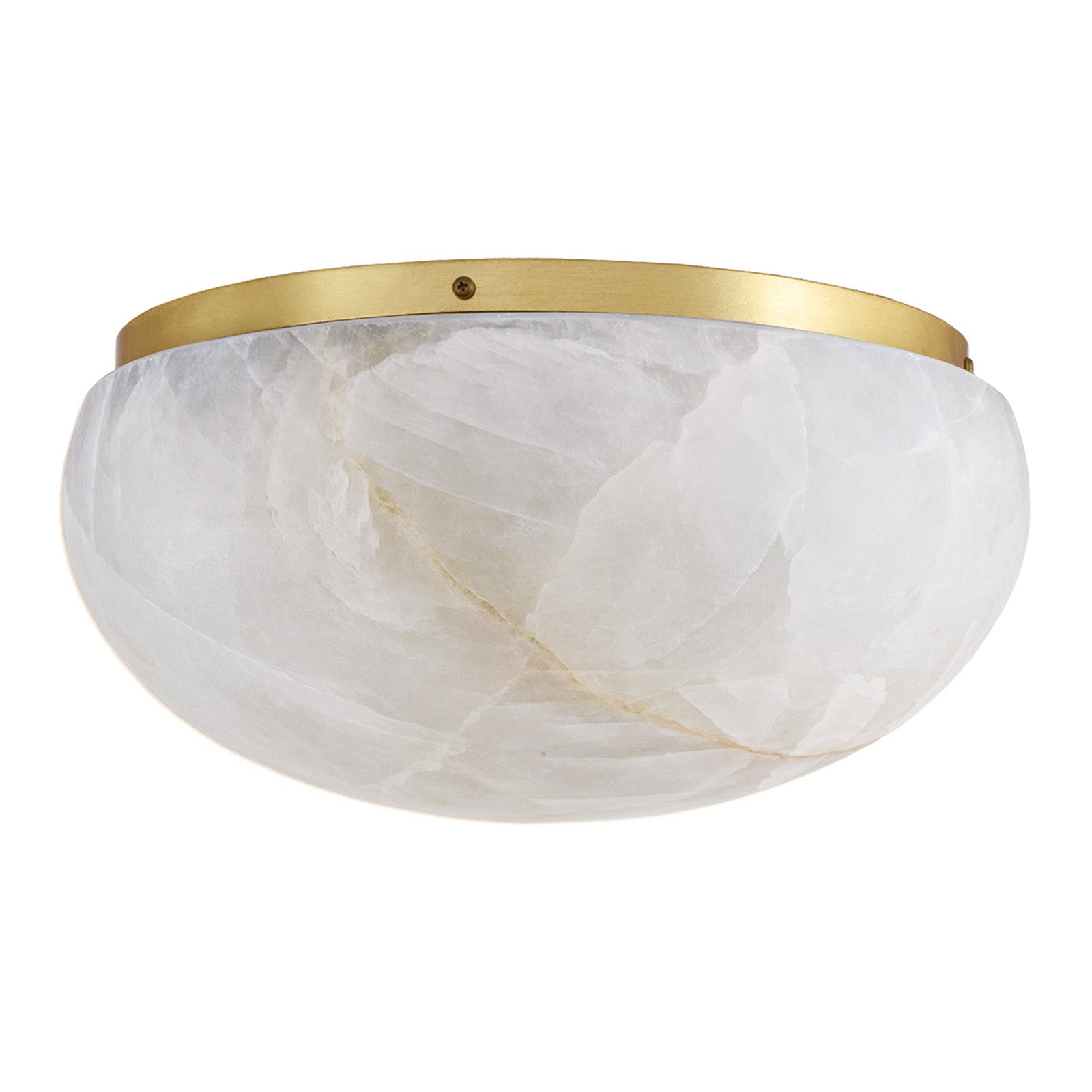 Calista Natural Calcite Stone Dome Flush Mount