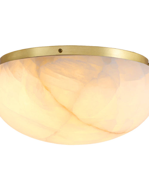 Load image into Gallery viewer, Calista Natural Calcite Stone Dome Flush Mount
