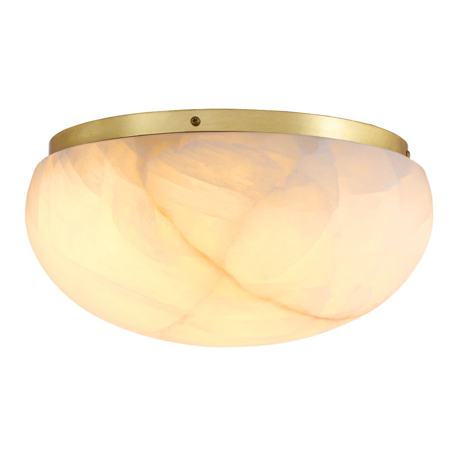 Calista Natural Calcite Stone Dome Flush Mount