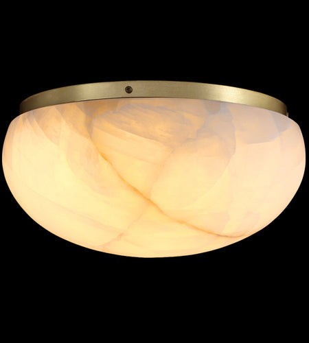 Calista Natural Calcite Stone Dome Flush Mount