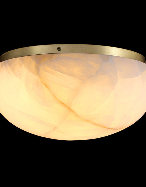 Load image into Gallery viewer, Calista Natural Calcite Stone Dome Flush Mount
