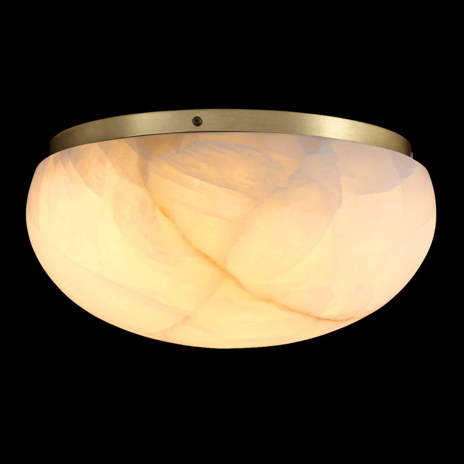 Calista Natural Calcite Stone Dome Flush Mount