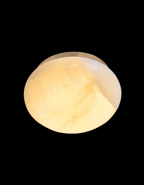 Load image into Gallery viewer, Calista Natural Calcite Stone Dome Flush Mount
