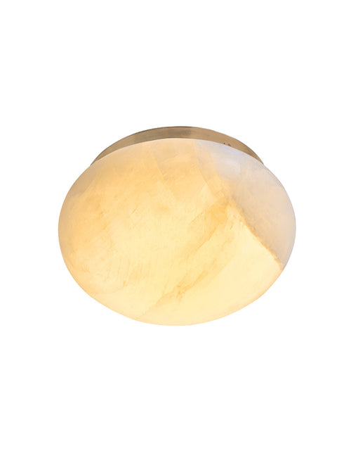 Load image into Gallery viewer, Calista Natural Calcite Stone Dome Flush Mount
