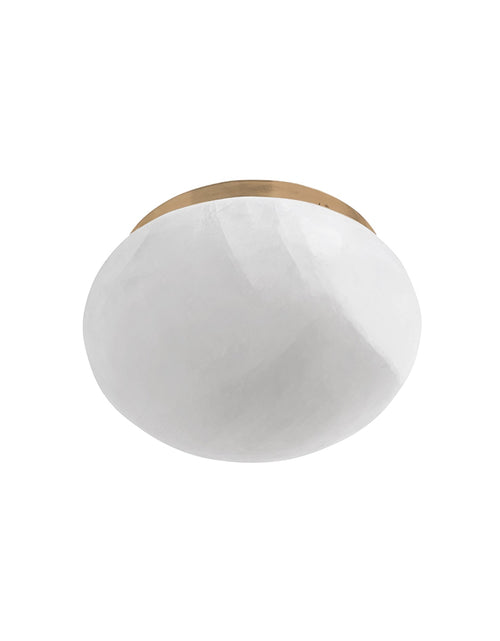 Load image into Gallery viewer, Calista Natural Calcite Stone Dome Flush Mount
