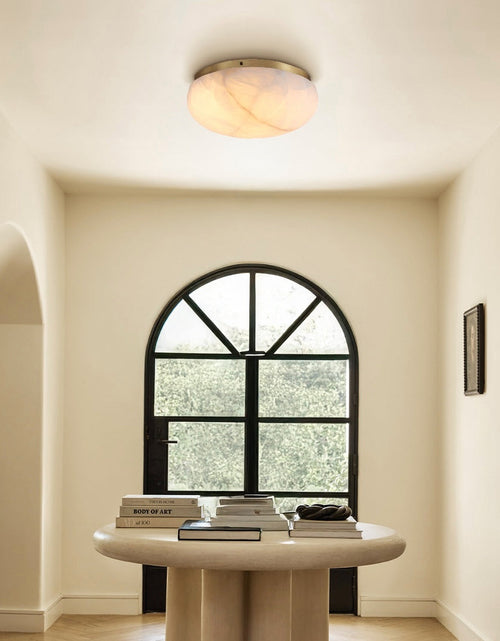 Load image into Gallery viewer, Calista Natural Calcite Stone Dome Flush Mount
