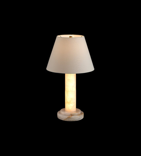 Calista Natural Calcite Column Table Lamp