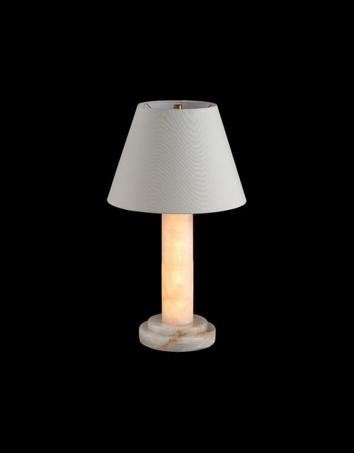 Load image into Gallery viewer, Calista Natural Calcite Column Table Lamp
