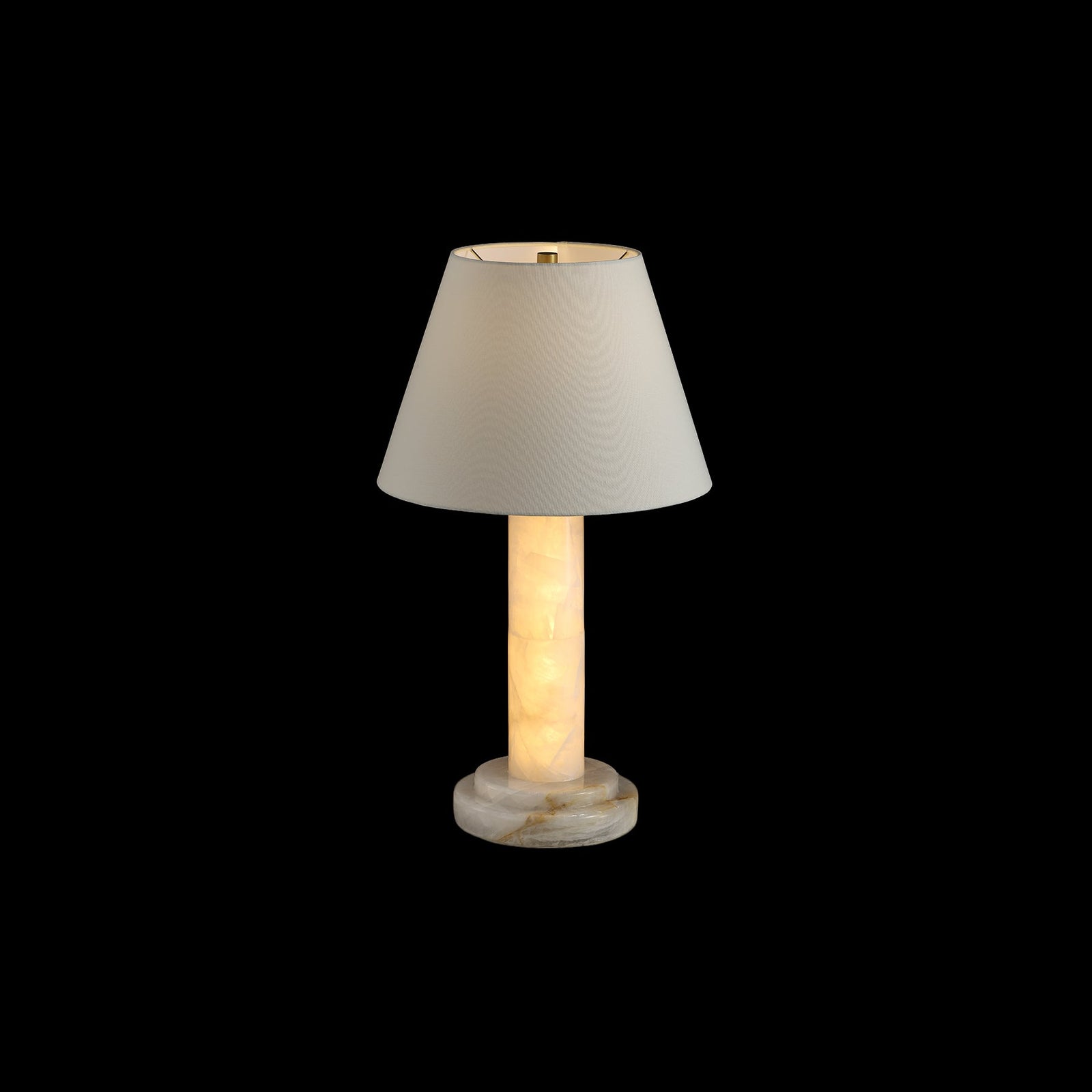 Calista Natural Calcite Column Table Lamp