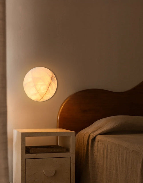 Load image into Gallery viewer, Calista Natural Calcite Stone Dome Sconce
