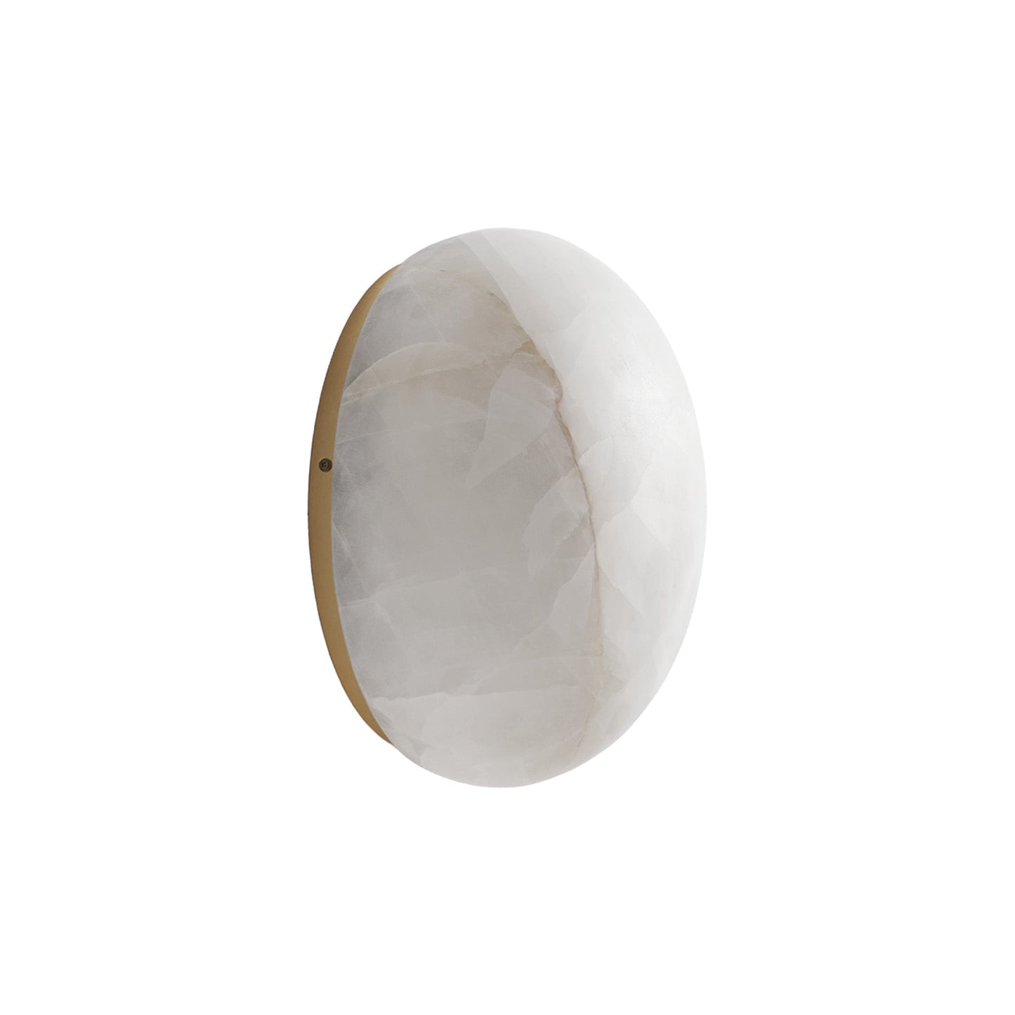 Round marble wall hook on a white background