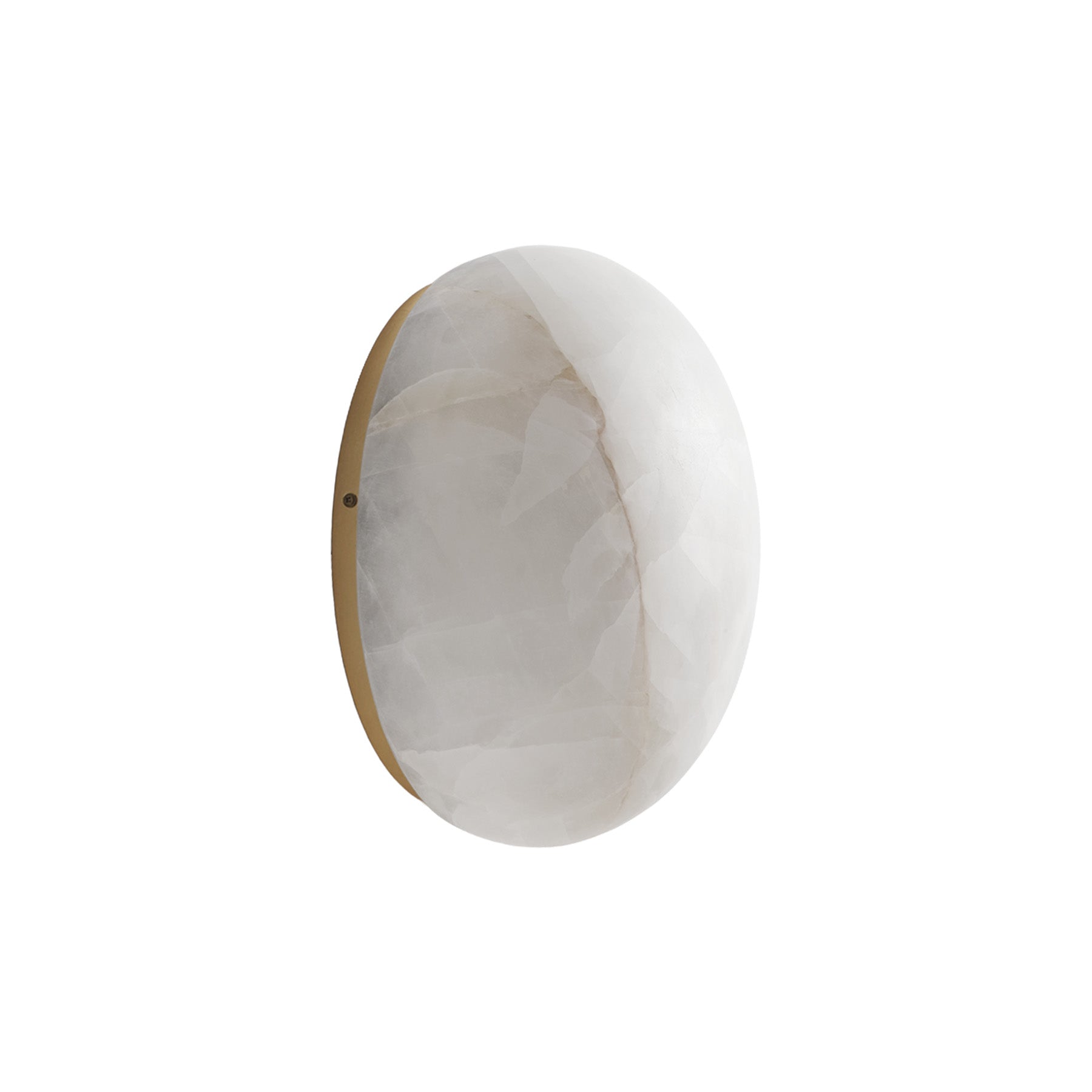 Round marble wall hook on a white background
