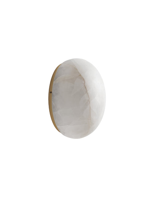 Load image into Gallery viewer, Calista Natural Calcite Stone Dome Sconce
