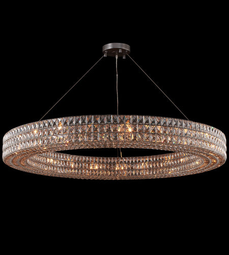 Lattice Faceted Crystal Ring Chandelier