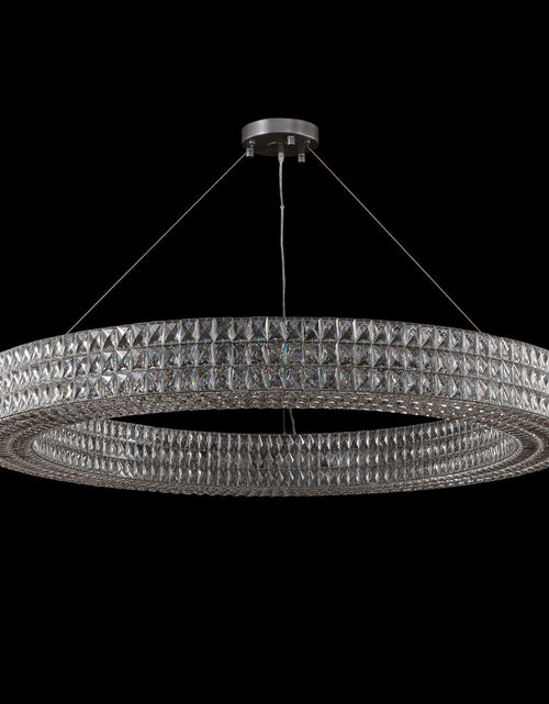 Load image into Gallery viewer, Lattice Faceted Crystal Ring Chandelier
