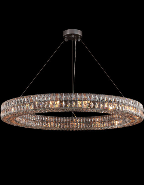 Load image into Gallery viewer, Lattice Faceted Crystal Ring Chandelier
