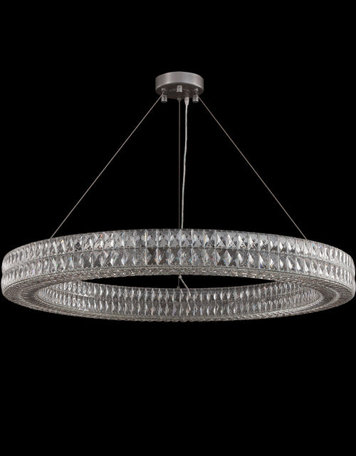Load image into Gallery viewer, Lattice Faceted Crystal Ring Chandelier
