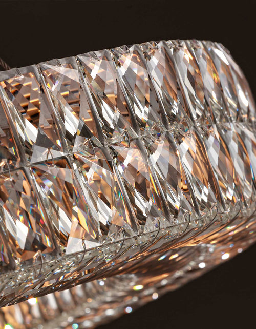 Load image into Gallery viewer, Lattice Faceted Crystal Ring Chandelier
