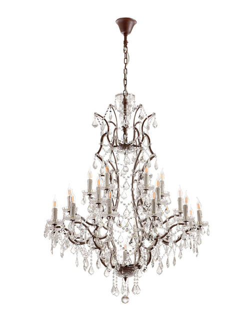 Load image into Gallery viewer, Rustline 25-Light Crystal Chandelier
