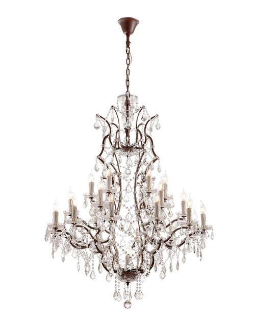 Load image into Gallery viewer, Rustline 25-Light Crystal Chandelier
