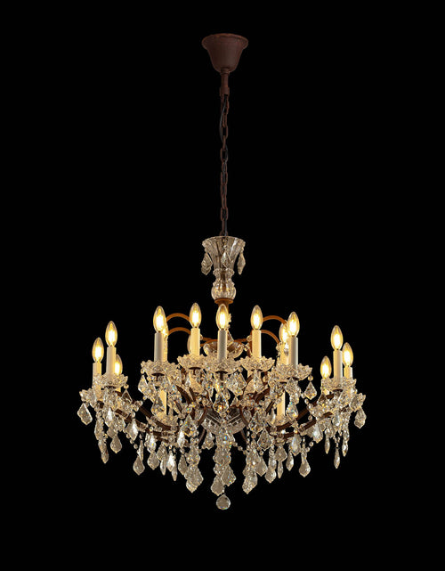 Load image into Gallery viewer, Rustline 18-Light Crystal Chandelier
