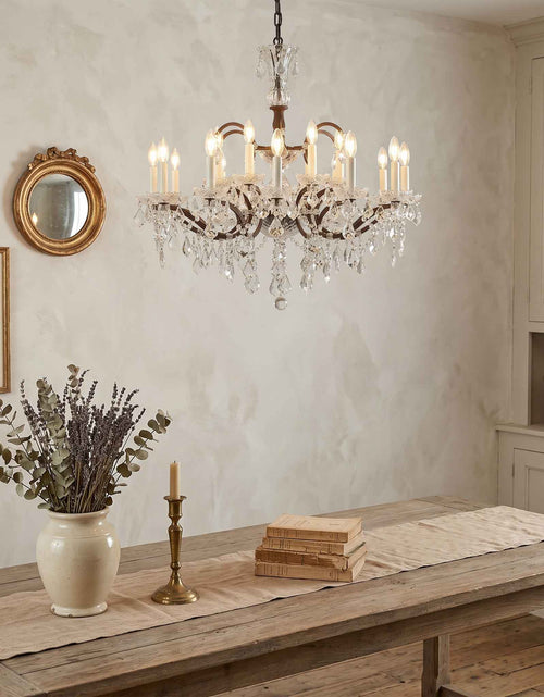 Load image into Gallery viewer, Rustline 18-Light Crystal Chandelier
