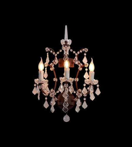 Rustline Traditional Crystal Wall Sconce