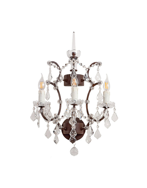 Load image into Gallery viewer, Rustline Traditional Crystal Wall Sconce
