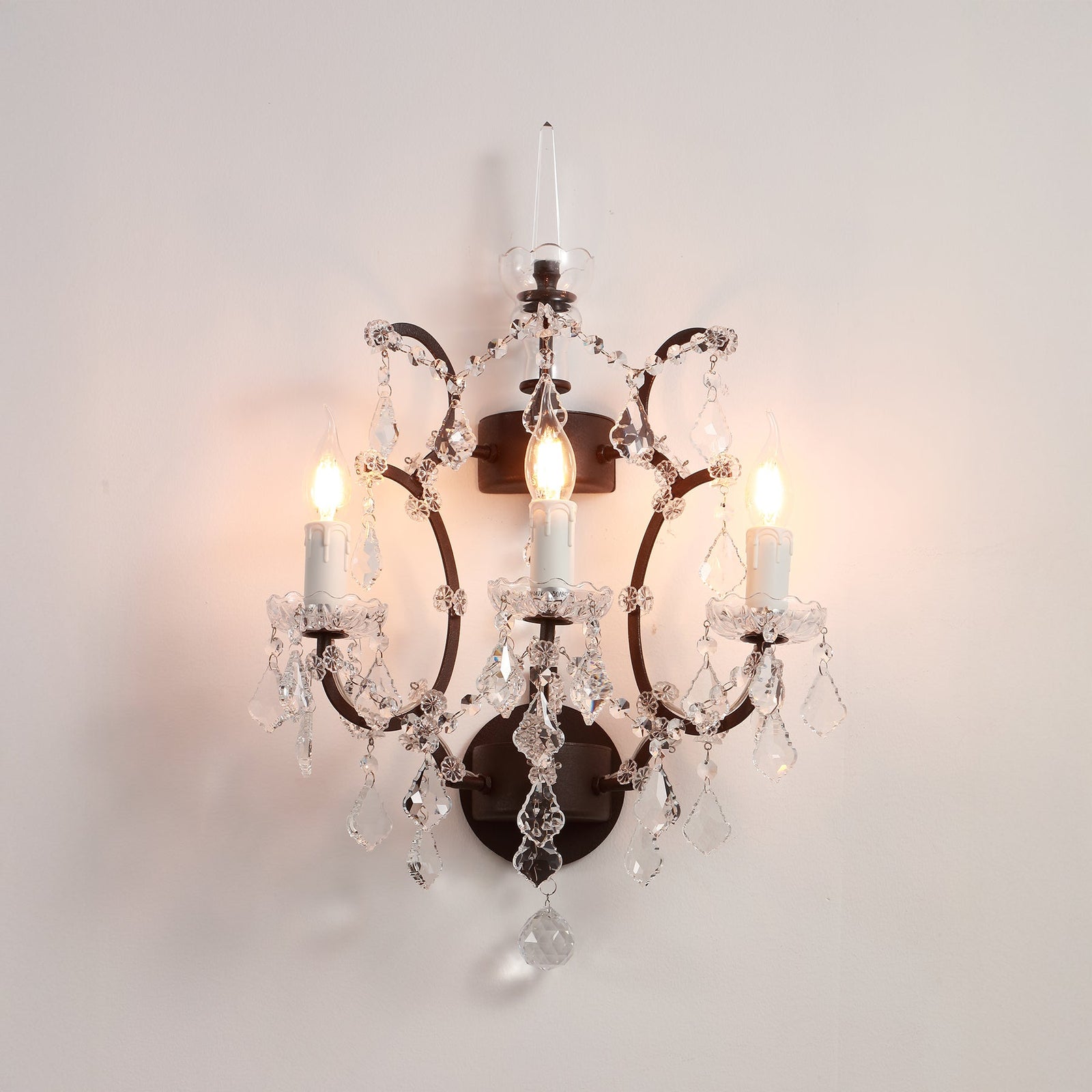 Rustline Traditional Crystal Wall Sconce